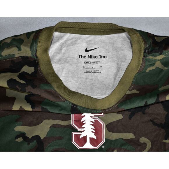 A3 NEW NIKE Standford USA Camo Dri Fit Crewneck Long Sleeve Pullover Tee Size M - Picture 5 of 7